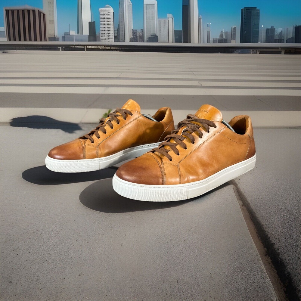 Magnanni Cuervo II Leather Sneakers Cuero Men's US 14 Reg Price $395